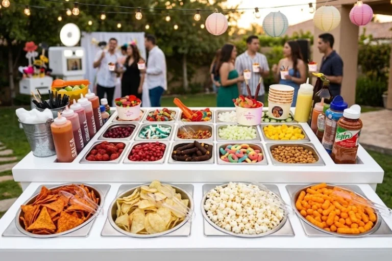 Candy bar Dulzia para evento corporativo en CDMX con mesa de dulces y montaje profesional
